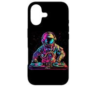 Custodia per iPhone 17 DJ Astronauta Space EDM Techno House Music Disco in vinile