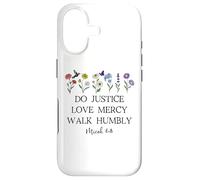 Custodia per iPhone 17 Do Justice Love Mercy Walk Humbly God Micah 6:8 Bible Verse