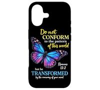 Custodia per iPhone 17 Do Not Conform Romans 12:2 Christian Butterfly Dio Adorazione