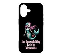 Custodia per iPhone 17 Done Adulting Sassy Let's be Mermaids Divertente regalo a forma di teschio di zucchero