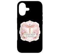 Custodia per iPhone 17 Donna Chirurgo Endocrino Caduceo Distintivo Endocrinologia Floreale