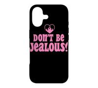 Custodia per iPhone 17 Don't Be Jealous Retro Pink Citazione Grafica