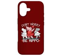 Custodia per iPhone 17 Don't Worry Be Hippo Inspirational Citazione Ippopotamo