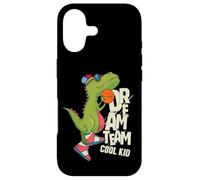 Custodia per iPhone 17 Dream Team Cool Kid Funny T-Rex Bsketball Graphic Designs