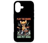 Custodia per iPhone 17 Drummer Dog Play The Drums Pet Dog Drumming Batteria Percussioni