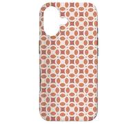 Custodia per iPhone 17 Dusty Pink Brown Terra Cotta Rounded Rectangle Retro Pattern