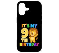 Custodia per iPhone 17 È il mio nono compleanno, festa a tema Lion Safari nella giungla, 9 anni