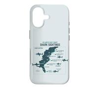 Custodia per iPhone 17 East Coast Shark Sightings Cool Map