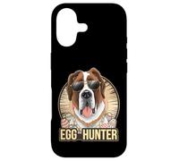 Custodia per iPhone 17 Easter Bunny Saint Bernard Egg Hunter Amante dei cani