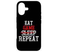 Custodia per iPhone 17 Eat Game NO SLEEP Ripeti la sessione di gioco estesa LAN Gamer