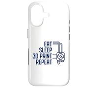 Custodia per iPhone 17 Eat Sleep 3D Print Repeat - Stampa stampante 3D