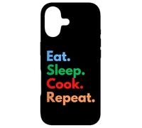 Custodia per iPhone 17 Eat Sleep Cook Repeat per chef, studenti di cucina e amanti