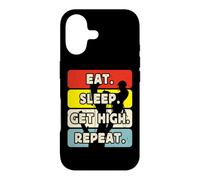 Custodia per iPhone 17 Eat Sleep Get High Repeat