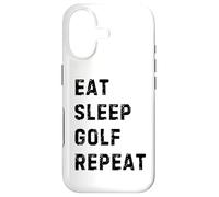 Custodia per iPhone 17 Eat Sleep Golf Repeat: Funny Design for Avid Golfers