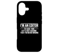 Custodia per iPhone 17 Editor Never Wrong Editors Review Editing Writing Gift