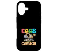 Custodia per iPhone 17 Eggscavator Easter Dinosaur Costruzione Escavatore Ragazzi