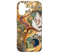 Custodia per iPhone 17 Elegante colomba e Art Nouveau Astratto Motivo Dorato