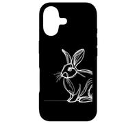 Custodia per iPhone 17 Elegante Line Art Disegno Semplice Opera D'arte Rabbino Fiammingo Gigante
