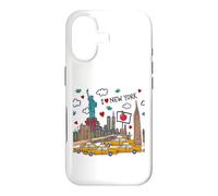 Custodia per iPhone 17 Enjoy New York City Cartoon Doodles Graphic Cool Designs Fun