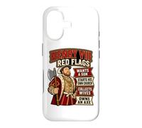 Custodia per iPhone 17 Enrico VIII Bandiere Rosse Divertente Tudor Storia Inglese