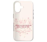 Custodia per iPhone 17 Ester 4 14 Versi cristiani Corona floreale Regina Fede