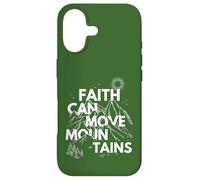 Custodia per iPhone 17 Faith Can Move Mountains Bibbia Verse Back Print Christian