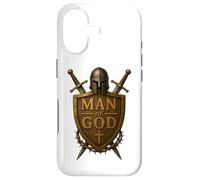 Custodia per iPhone 17 Faithful Warrior Man of God Christian Men Knight Armor Dad