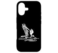 Custodia per iPhone 17 Falco Pescatore arte lineare Ornitologo