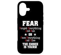 Custodia per iPhone 17 Fear Forget Everything And Run Or Face Rise Choice Is Yours