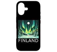 Custodia per iPhone 17 Finlandia Aurora boreale Retro Helsinki Finlandese Lapponia Neve
