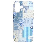 Custodia per iPhone 17 Fiocco blu Love Like Jesus carino floreale estivo patchwork