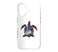 Custodia per iPhone 17 Fiori botanici Silhouette Oceanic Floral Sea Tartaruga