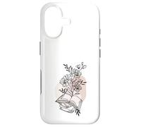 Custodia per iPhone 17 Floral Book & Bloom Bookish Lover Minimalist Line Art Floral