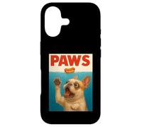 Custodia per iPhone 17 Frenchie Paws Chasing Hot Dog Arte funky del Bulldog francese