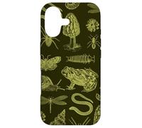 Custodia per iPhone 17 Frog Mushroom Moth Vintage Biology Goblincore Aesthetic
