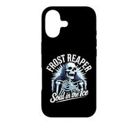 Custodia per iPhone 17 Frost Reaper - Scheletro Gotico Blu Sunburst Morte Ghiaccio