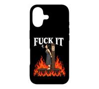 Custodia per iPhone 17 Fuck It - Witch is Burning in Flame Smoking Adult Humor Meme
