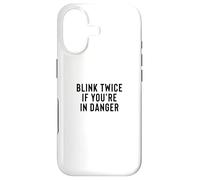Custodia per iPhone 17 Funny Blink Twice If You're In Danger Joke