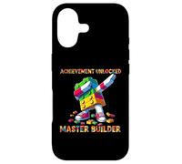 Custodia per iPhone 17 Funny Blocks Bricks Toy Achievement Unlocked Master Builder