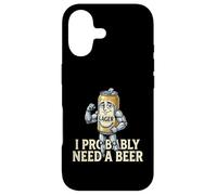 Custodia per iPhone 17 Funny Can Character Probabilmente ho bisogno di una birra