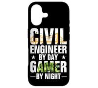 Custodia per iPhone 17 Funny Civil Engineer By Day Gamer By Night Engineering