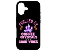 Custodia per iPhone 17 Funny Coffee Crystals and Good Vibes Witch Citazione Halloween