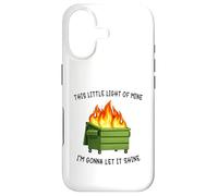 Custodia per iPhone 17 Funny Dumpster Fire Meme Light of Mine Let it Shine Humor