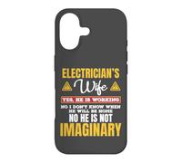 Custodia per iPhone 17 Funny Electricians Wife Yes He's Working