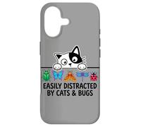 Custodia per iPhone 17 Funny Entomologist Saying Easily Distracted by Cats and Bugs
