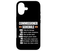 Custodia per iPhone 17 Funny Fantasy Football Commissioner Schedule Draft Day