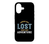 Custodia per iPhone 17 Funny Hiking Compass dice che il cuore perduto dice avventura