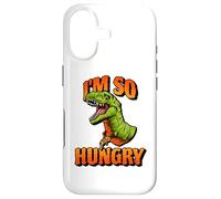 Custodia per iPhone 17 Funny I'm So Hungry Pizza Tyrannosaurus Rex Dino Dinosaur