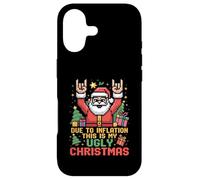 Custodia per iPhone 17 Funny Inflation This is My Ugly Christmas Rock n Roll Santa