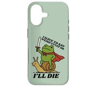 Custodia per iPhone 17 Funny Knight I Have to Say Weird Stuff Or I'll Die Frog